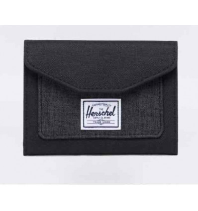 HERSCHEL orion wallet rfid black/black crosshatch portafoglio