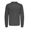 ONLY E SONS loose fitted knitted pullover dark grey melange