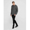 ONLY E SONS loose fitted knitted pullover dark grey melange
