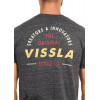 VISSLA trimline black heather t-shirt uomo