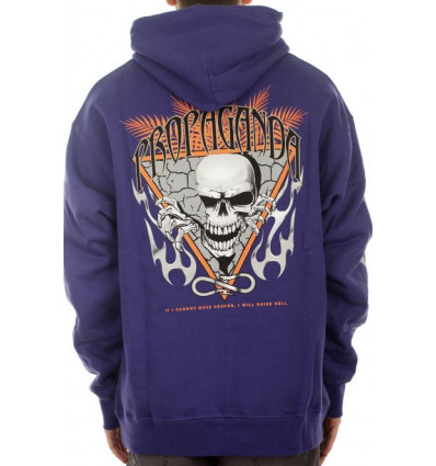 PROPAGANDA skeleton hoodie felpa viola