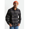 BRIXTON bowery ls flannel charcoal