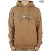 PROPAGANDA logo chain hoodie felpa camel con cappuccio