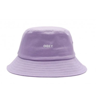 OBEY bold twill bucket hat lilac chalk