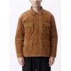 OBEY larson jacket catechu wood giacca in velluto