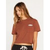 VOLCOM pocket dial tee dcl t-shirt con taschino DONNA