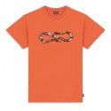 PROPAGANDA logo hazard t-shirt 100% cotone arancio