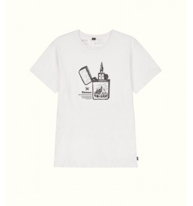 PICTURE zippo tee natural white t-shirt cotone bio