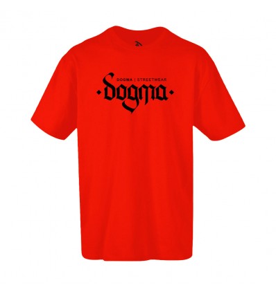 DOGMA T-shirt calligraphic red