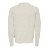 ONLY E SONS shoulder 5 crew knit maglione white
