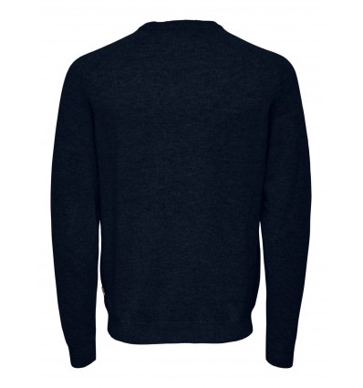 ONLY E SONS shoulder 5 crew knit maglione dark navy