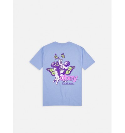 OBEY IT S ALL LOVE t-shirt manica corta digital violet