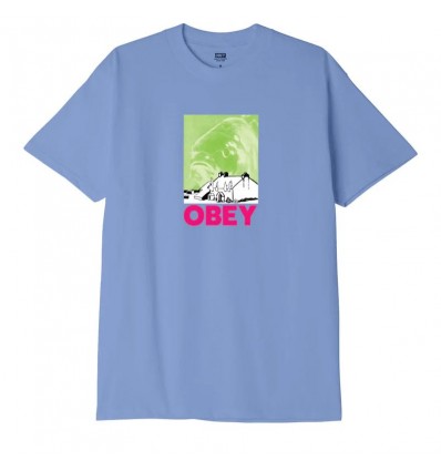 OBEY misery loves company t-shirt manica corta digital violet