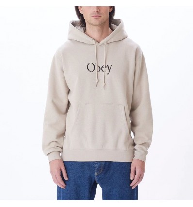 OBEY ages hood silver grey felpa con cappuccio