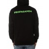 PROPAGANDA logo fire hoodie black felpa con cappuccio