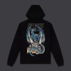 DOLLY NOIRE blue dragon hoodie black felpa con cappuccio