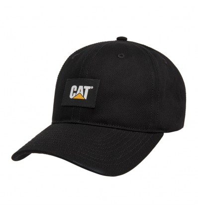 CAT logo label unstructured cap pitch black