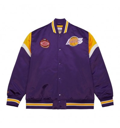 MITCHELL E NESS heavyweight satin jacket Lakers
