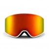 CHPO Fiji white/orange maschera sci snowboard con doppia lente