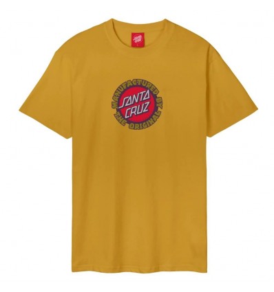 SANTA CRUZ speed mfg dot front t-shirt old gold