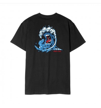 SANTA CRUZ T-Shirt Screaming Wave (Black)