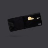 DOLLY NOIRE reflective wallet black