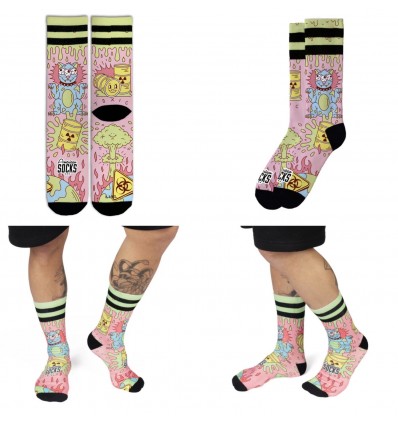 AMERICAN SOCKS signature radioactive CALZE UNISEX SKATE