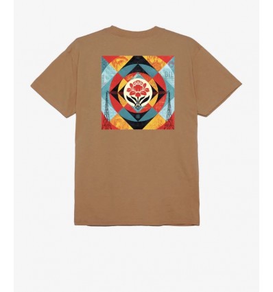 OBEY geometric power canvas t-shirt brown sugar