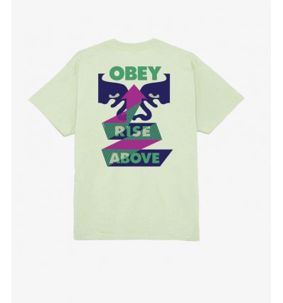 OBEY rise above ribbon t-shirt cucumber