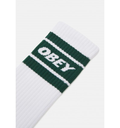 OBEY cooper 2 socks white/botanical green calze one size