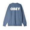 OBEY bold box fit premium crew coronet blue felpa girocollo