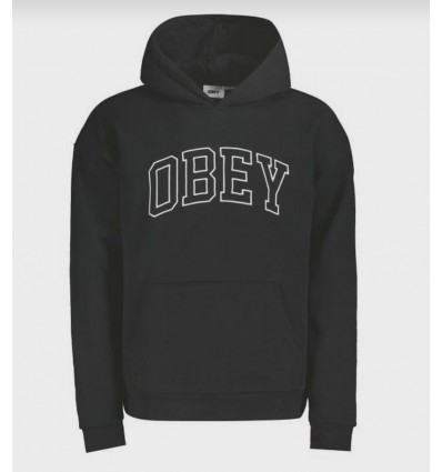 OBEY collegiate extra heavy hood 2 black