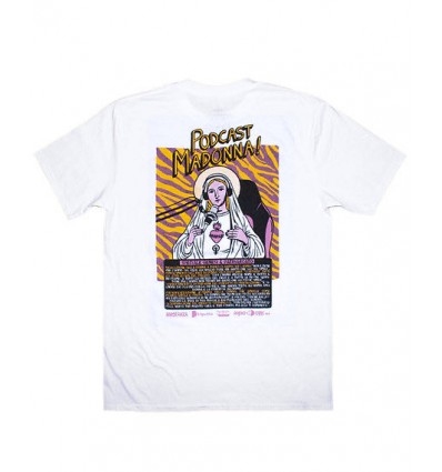 INNIORANZA podcast madonna t-shirt unisex bianca