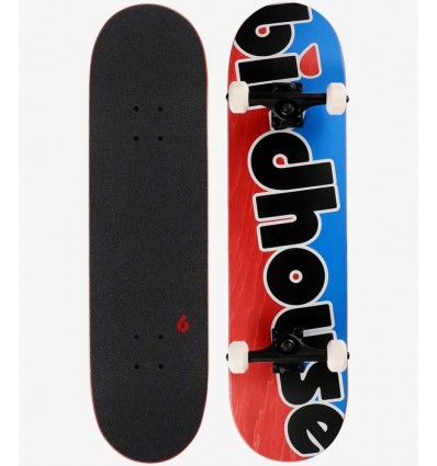 BIRDHOUSE 'Toy Logo' 8" Complete Skateboard (Blue / Red)