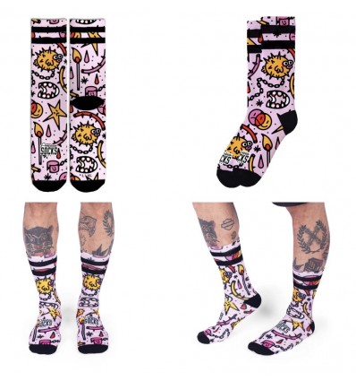 AMERICAN SOCKS Blowfish - Mid High calze unisex