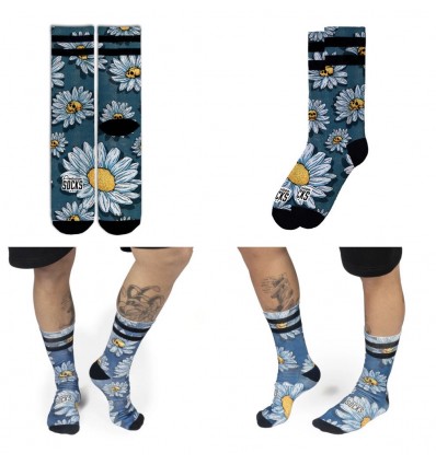 AMERICAN SOCKS Daisies - Mid High CALZE UNISEX