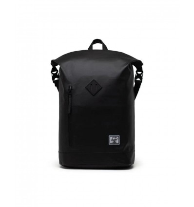 HERSCHEL ROLL TOP BACKPACK BLACK WEATHER RESISTANT