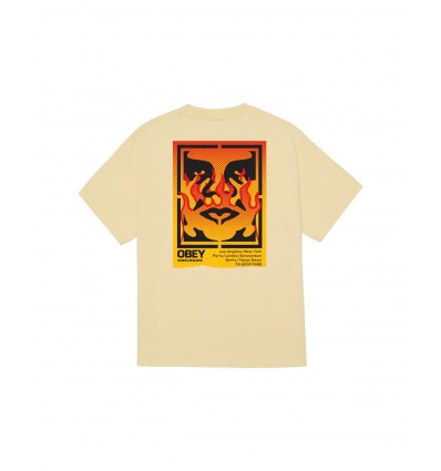 OBEY icon stencil flame tee