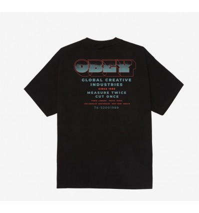 OBEY MEASURE TWICE CLASSIC T-SHIRT black