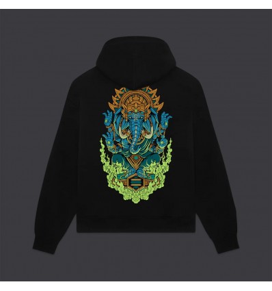 DOLLY NOIRE Ganesha Hoodie Black