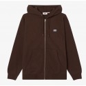 OBEY established works eyes java brown zip hood