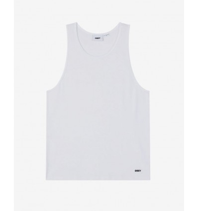 OBEY STANDARD RIB TANK 2-PACK canottiera white