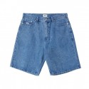 OBEY BIGWIG BAGGY DENIM SHORT LIGHT INDIGO