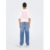 ONLY E SONS fade loose medium blue denim