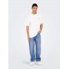 ONLY E SONS fade loose medium blue denim