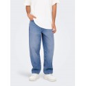 ONLY E SONS fade loose medium blue denim