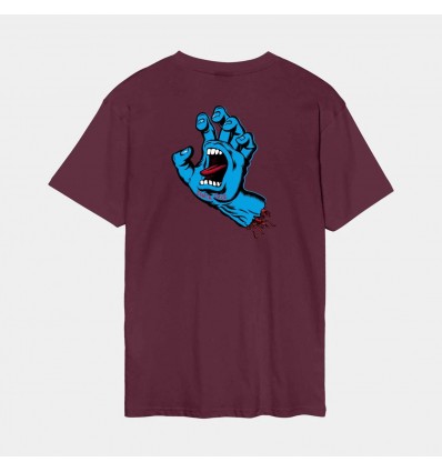 SANTA CRUZ Screaming Hand Santa Cruz T-Shirt dark cherry
