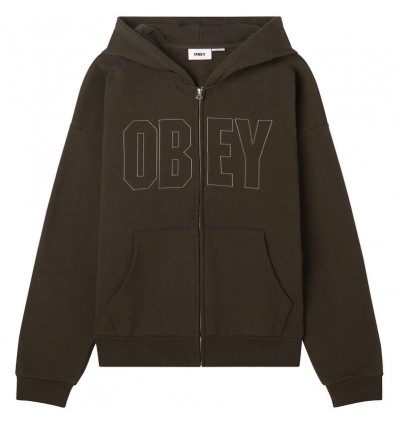 OBEY gordon extra heavy zip hood rosin