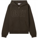 OBEY gordon extra heavy zip hood rosin