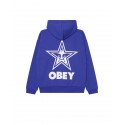 OBEY BOLD STAR EXTRA HEAVY HOOD FLEECE DAZZLING BLUE